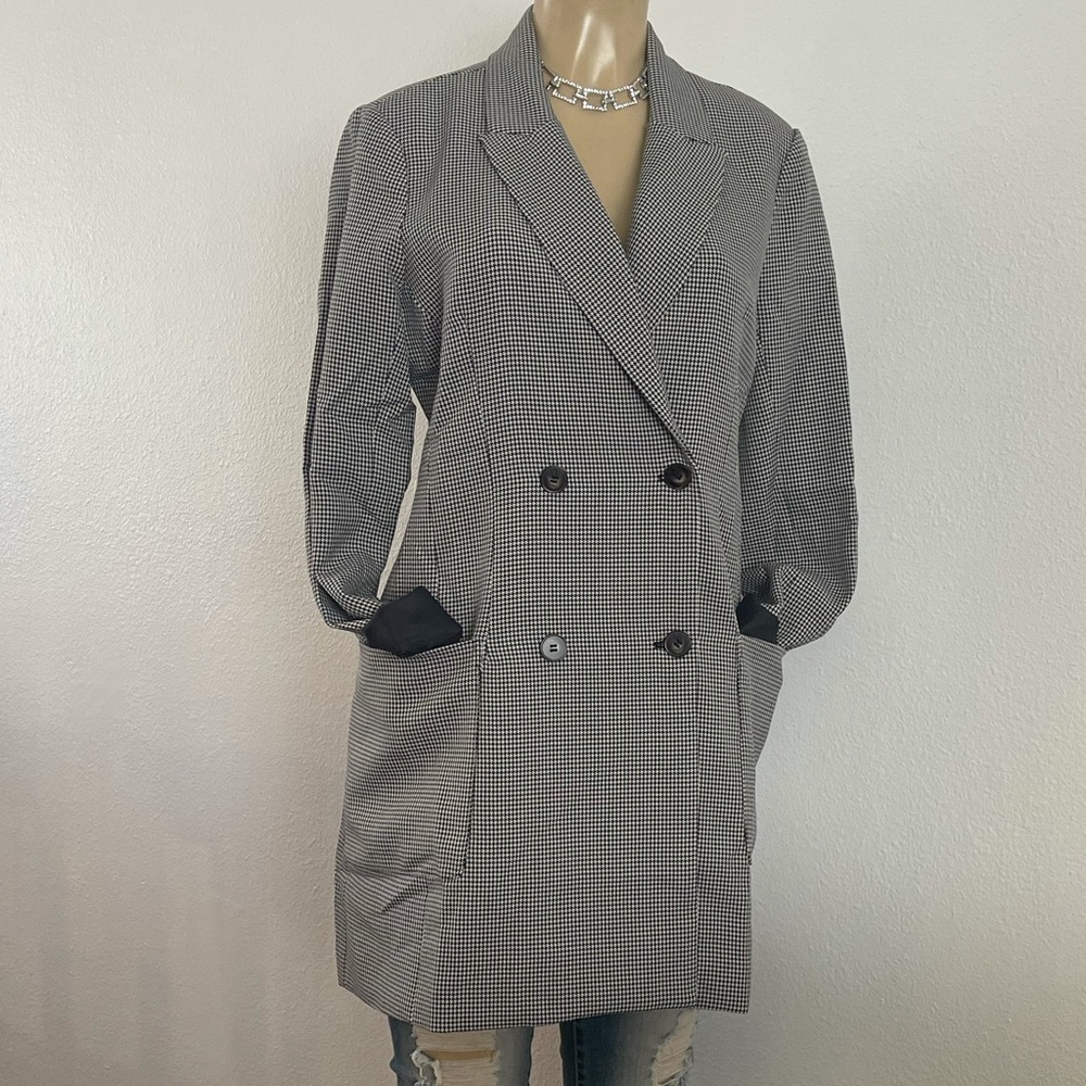 Houndstooth Double Breasted Jacket - image 4